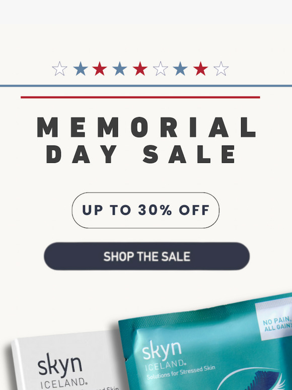 Save Up To 30% For Memorial Day!