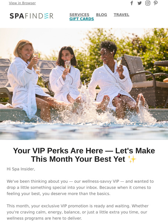 Welcome to Your VIP Summer Specials Start Today!