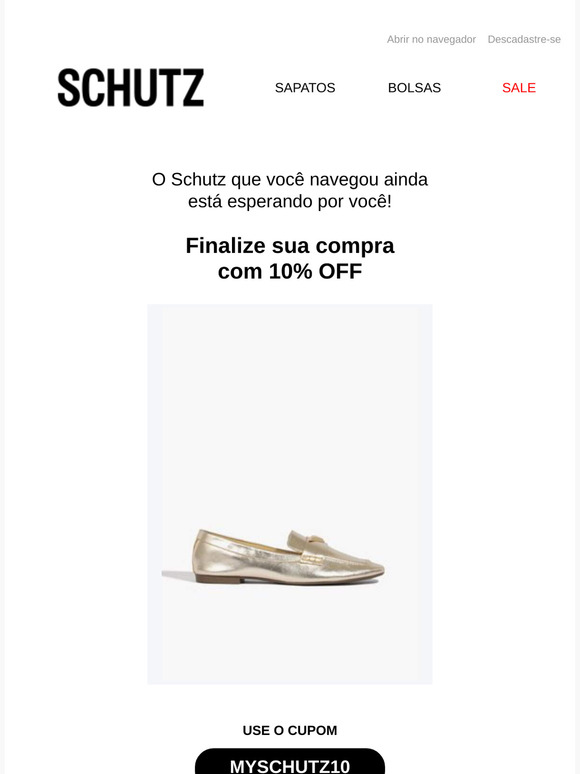 Essa é a chance de garantir o seu SCHUTZ!