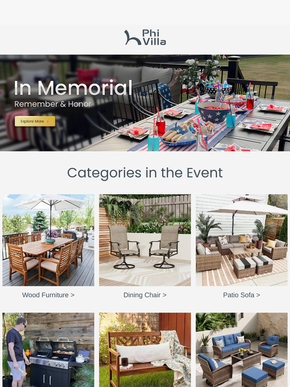 Countdown to Memorial Day Savings! Up to 20% Off！