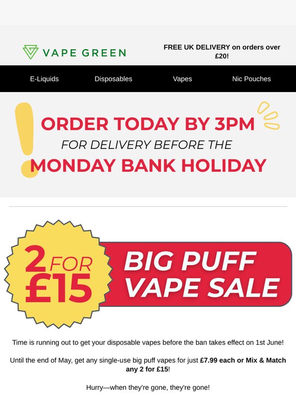 Stock Up for the Bank Holiday! 🎉