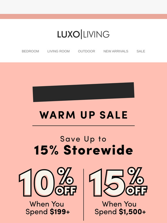 Extra 10% to 15% Off Storewide* in Our Warm Up Sale (Don't Miss Out!)