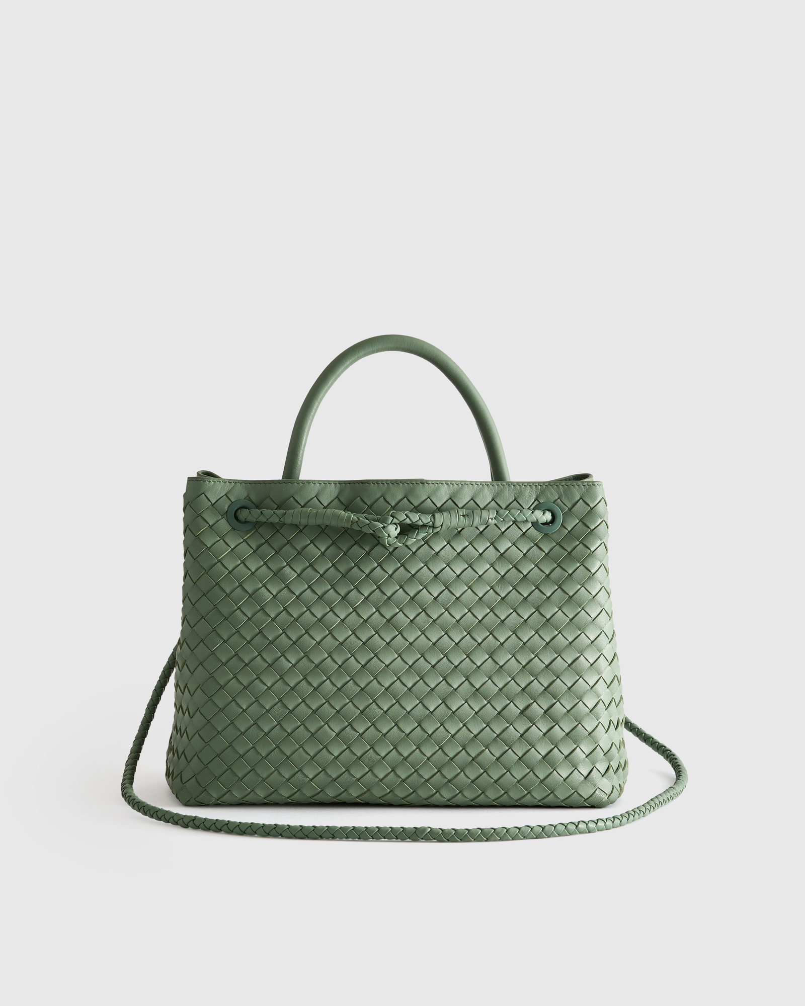 Italian Leather Handwoven Satchel