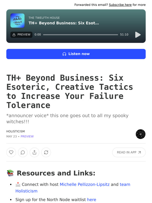 TH+ Beyond Business: Six Esoteric, Creative Tactics to Increase Your Failure Tolerance