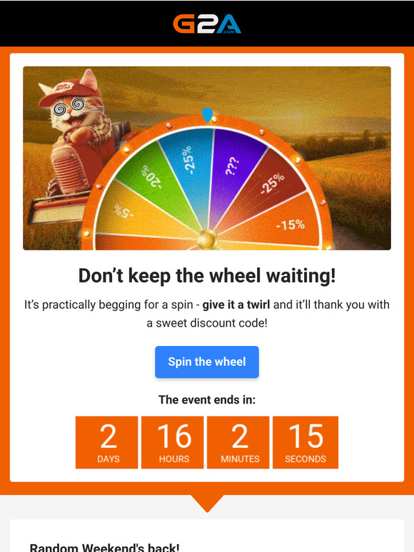 📩 Open the mail and 𝗦𝗣𝗜𝗡 the wheel!