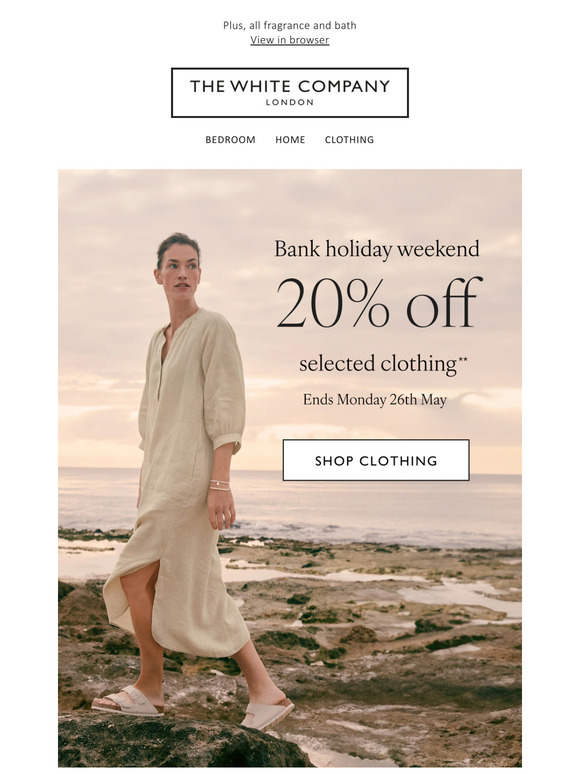 20% off selected clothing