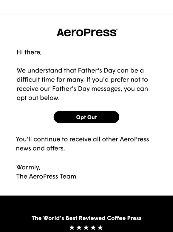 A Quick Note About Our Father's Day Emails ❤️