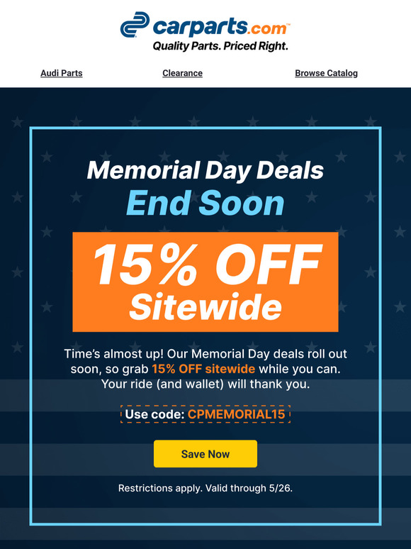 Don’t Let This Deal Drive Off 🚗 💨 15% OFF