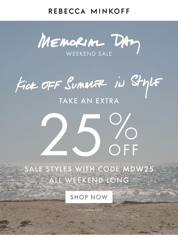 Memorial Day Weekend Sale Starts Now