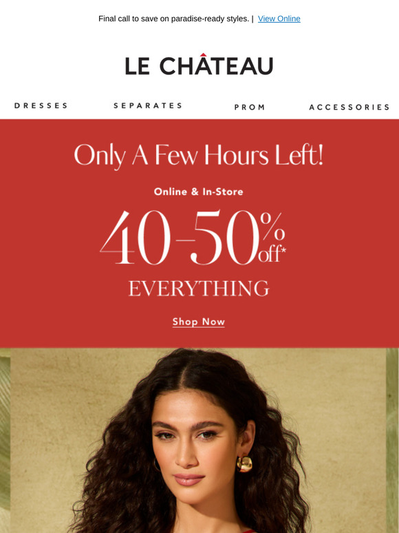 FEW HOURS LEFT: 40-50% OFF