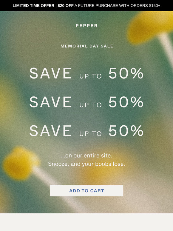 Up To 50% OFF Is (ALMOST) OVER
