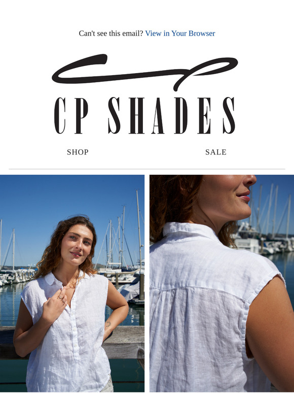 40% OFF White Linen Tops