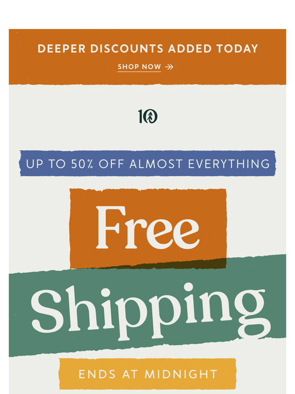 No Shipping Fees ‘Til the Clock Strikes 12