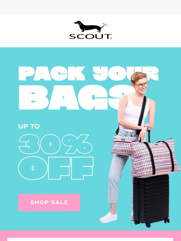 Jet, set, save up to 30% on 250+ styles! 🧳