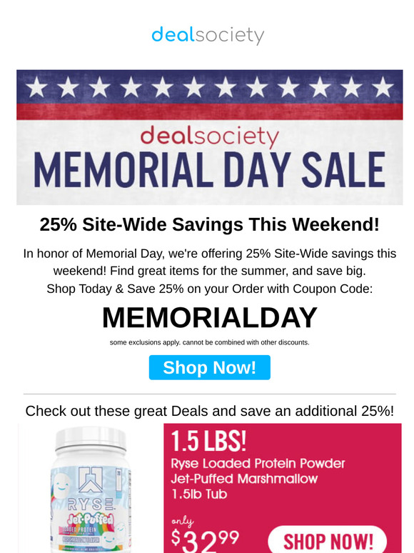 Huge Memorial Day Weekend Savings!