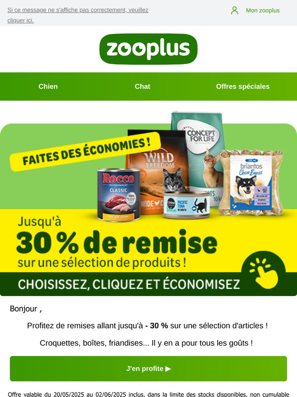 Jusqu'à 30 % de remise sur vos marques préférées 🔥