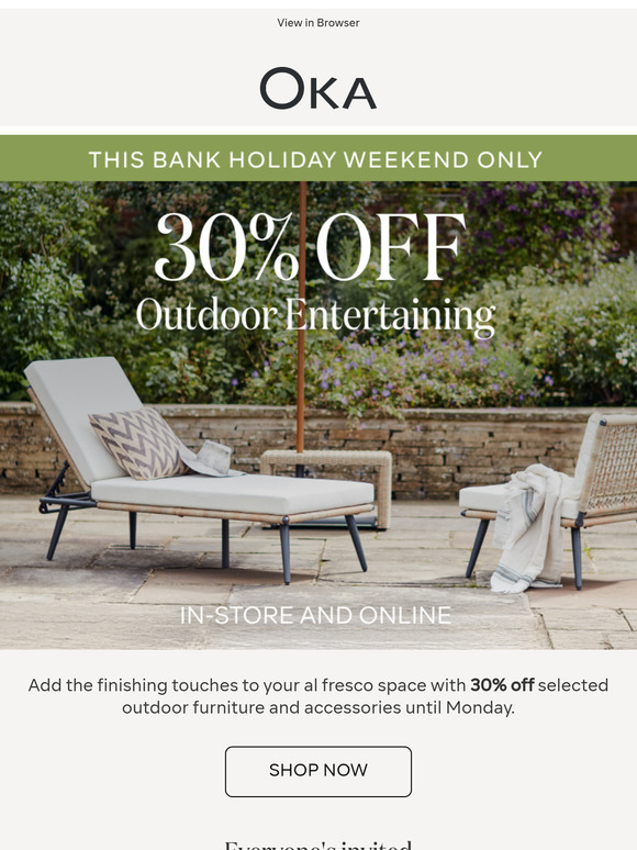 30% off Outdoor Entertaining