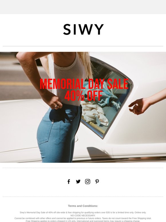Your Summer Denim. 40% Off This Weekend Only.