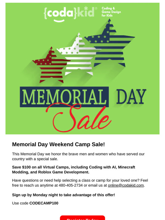 Huge Memorial Day Weekend Sale! ✨