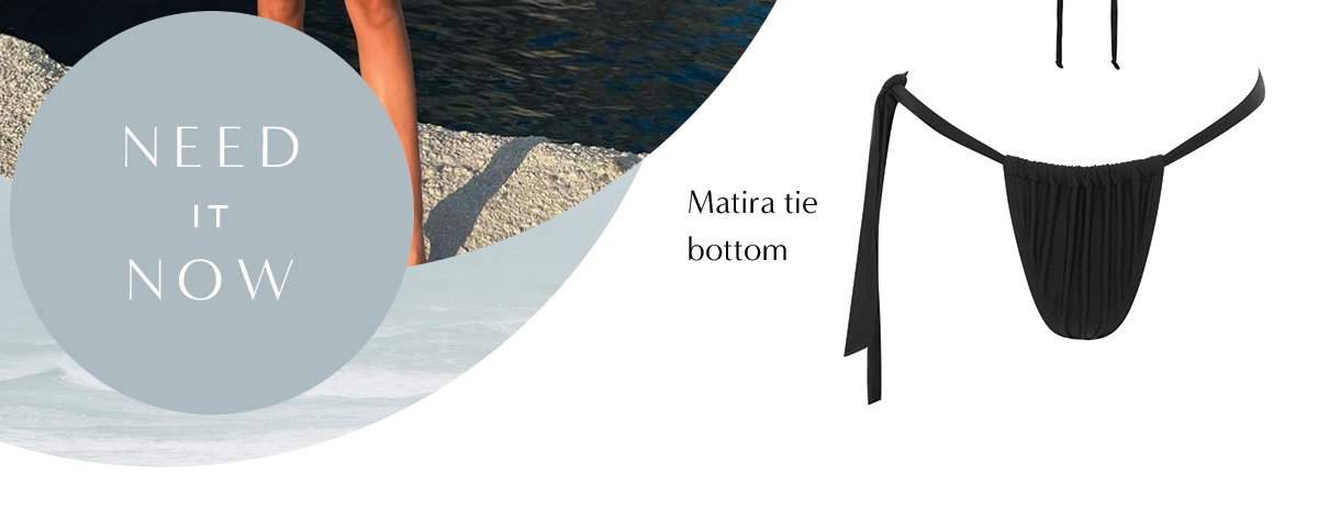 Matira Tie Bottom in Onyx