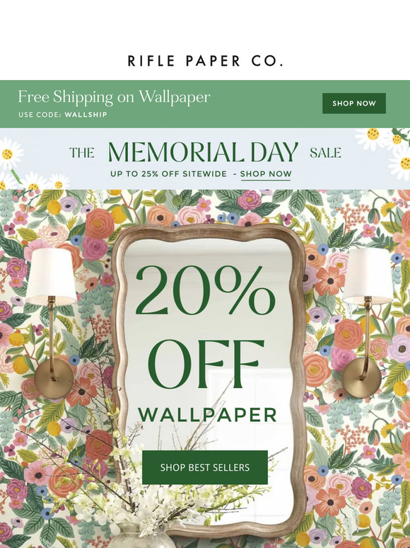 Free Shipping & 20% Off Wallpaper