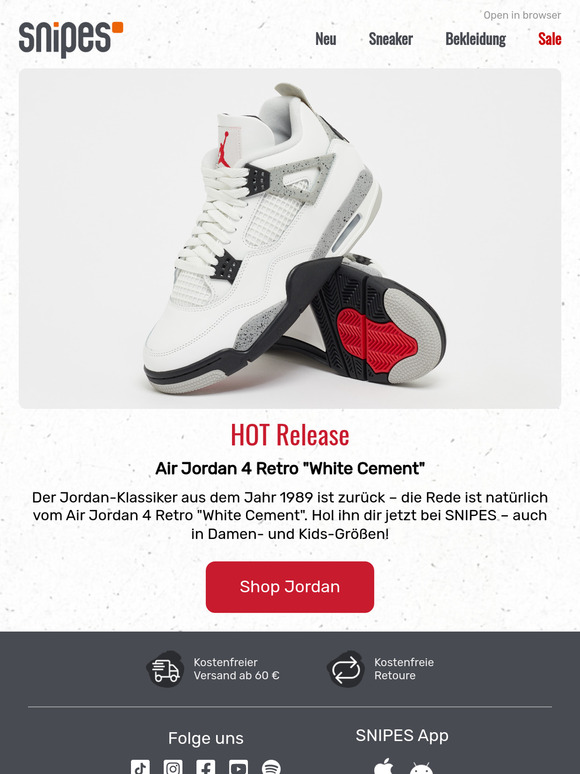Welcome back, Air Jordan 4 Retro "White Cement"! 🔥