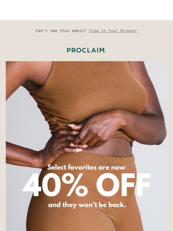 Saying goodbye - 40% off select styles
