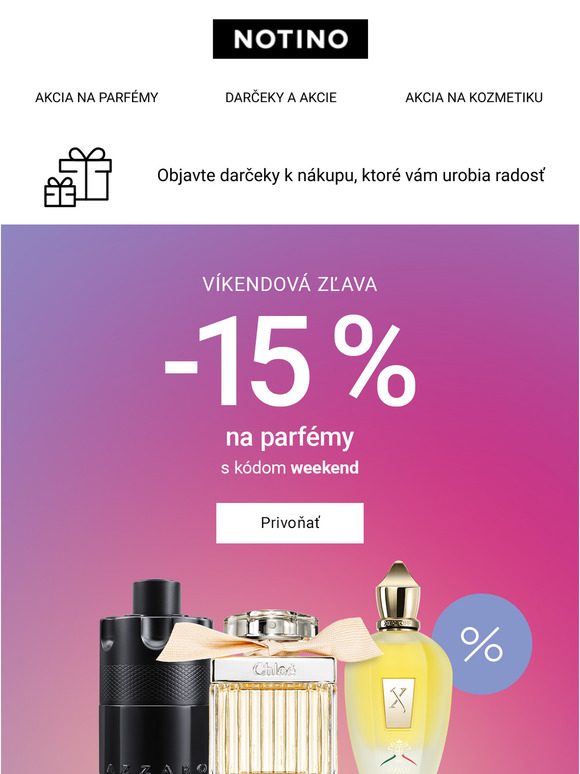 −15 % na parfémy: víkendová zľava!