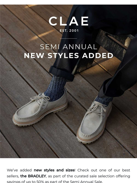 NEW STYLES & SIZES ADDED to SEMI ANNUAL