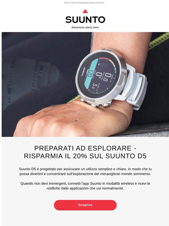 Preparati ad esplorare - Risparmia il 20% sul Suunto D5