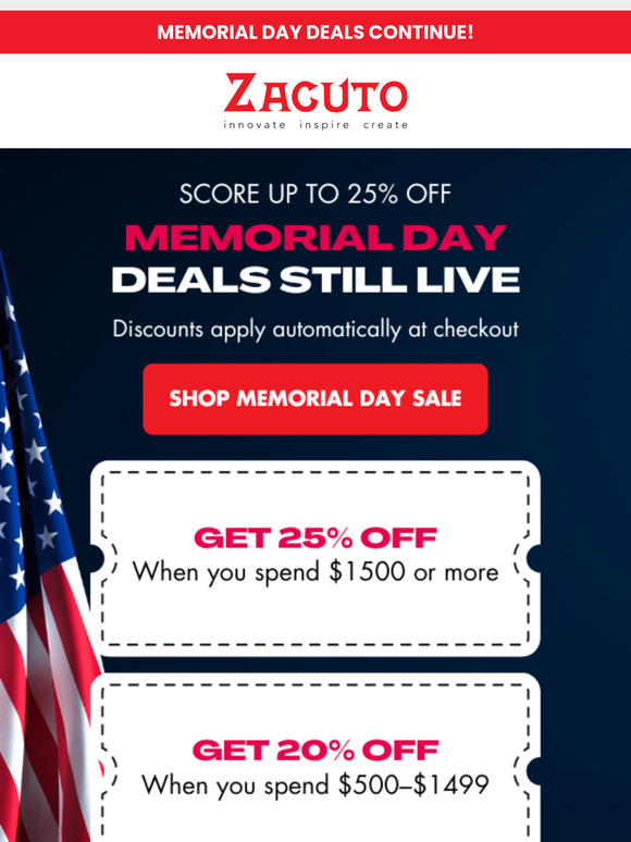 🇺🇸 Memorial Day Sale’s Still On – Don’t Miss Out 🇺🇸