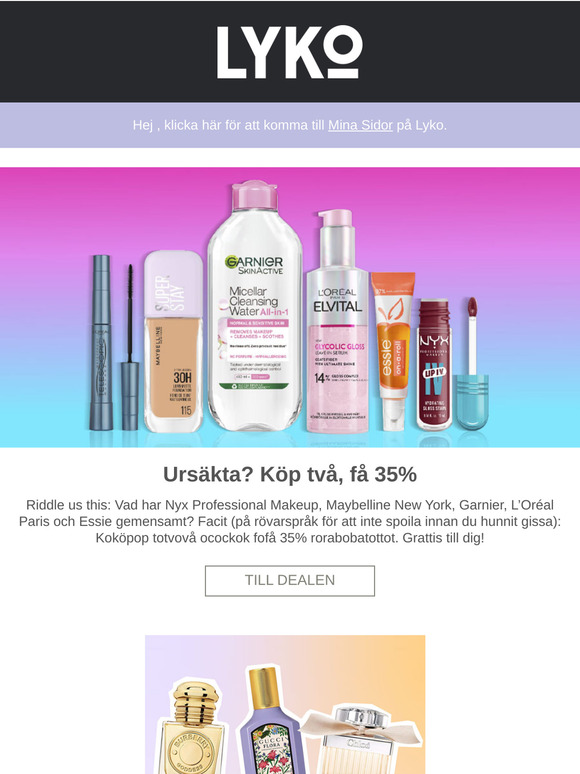 Lås upp 35% (!!) på utvalda märken