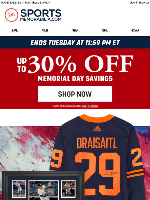 30% OFF- Memorial Day Savings Start Today!