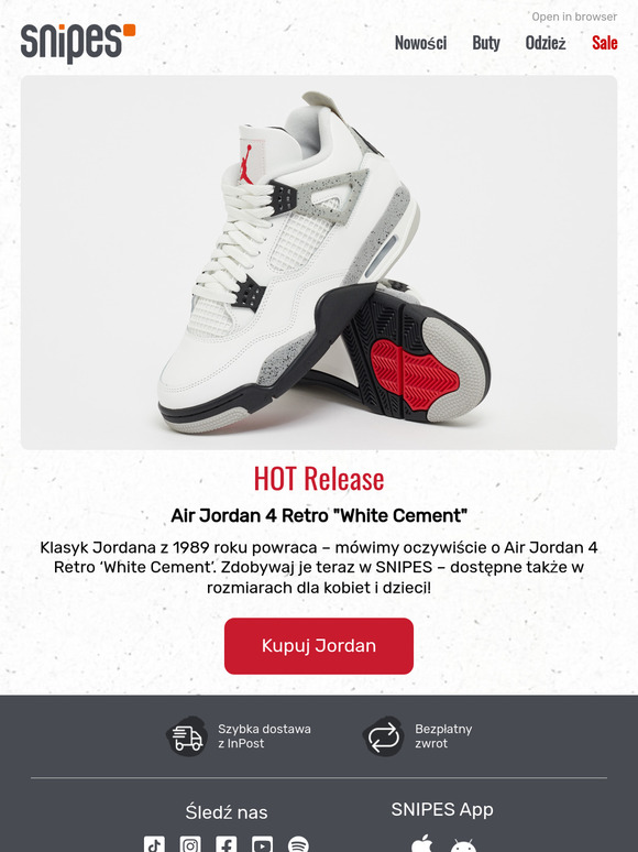Witamy ponownie, Air Jordan 4 Retro ‘White Cement’!🔥