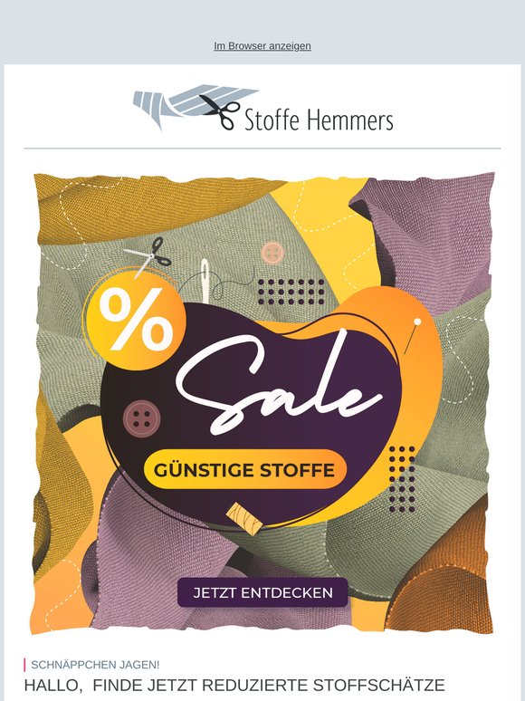 📢 Bis zu 50% Rabatt auf viele Stoffe!