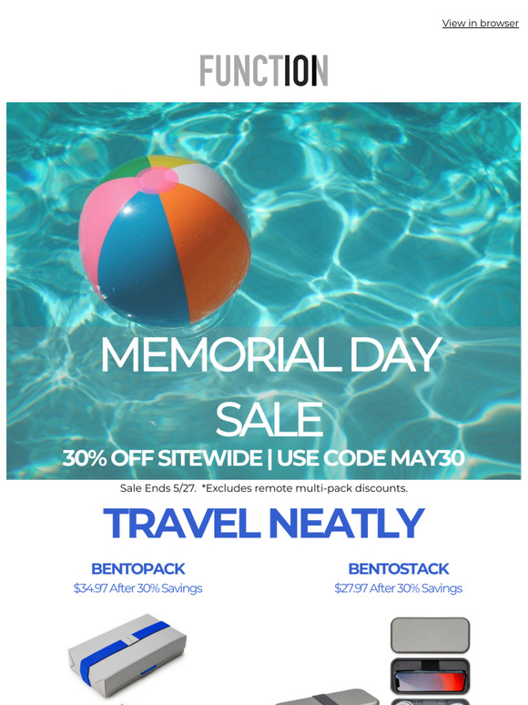 Memorial Day Sale - 30% Off Sitewide This Weekend