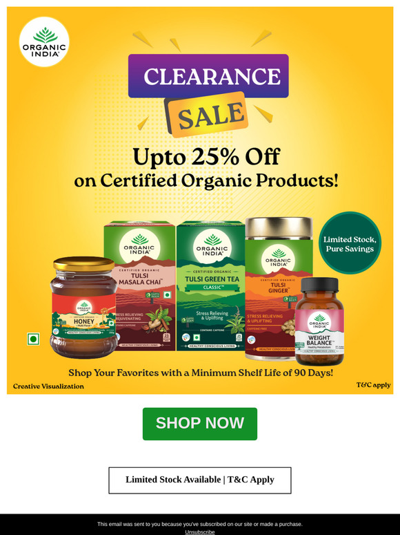 🌿 Hey — ! Don’t Miss Out: Flat 25% Off on Our Clearance Sale! 🌱
