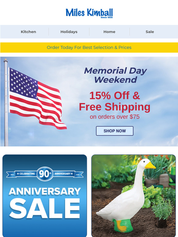 Long Weekend, Big Savings >> SHOP NOW