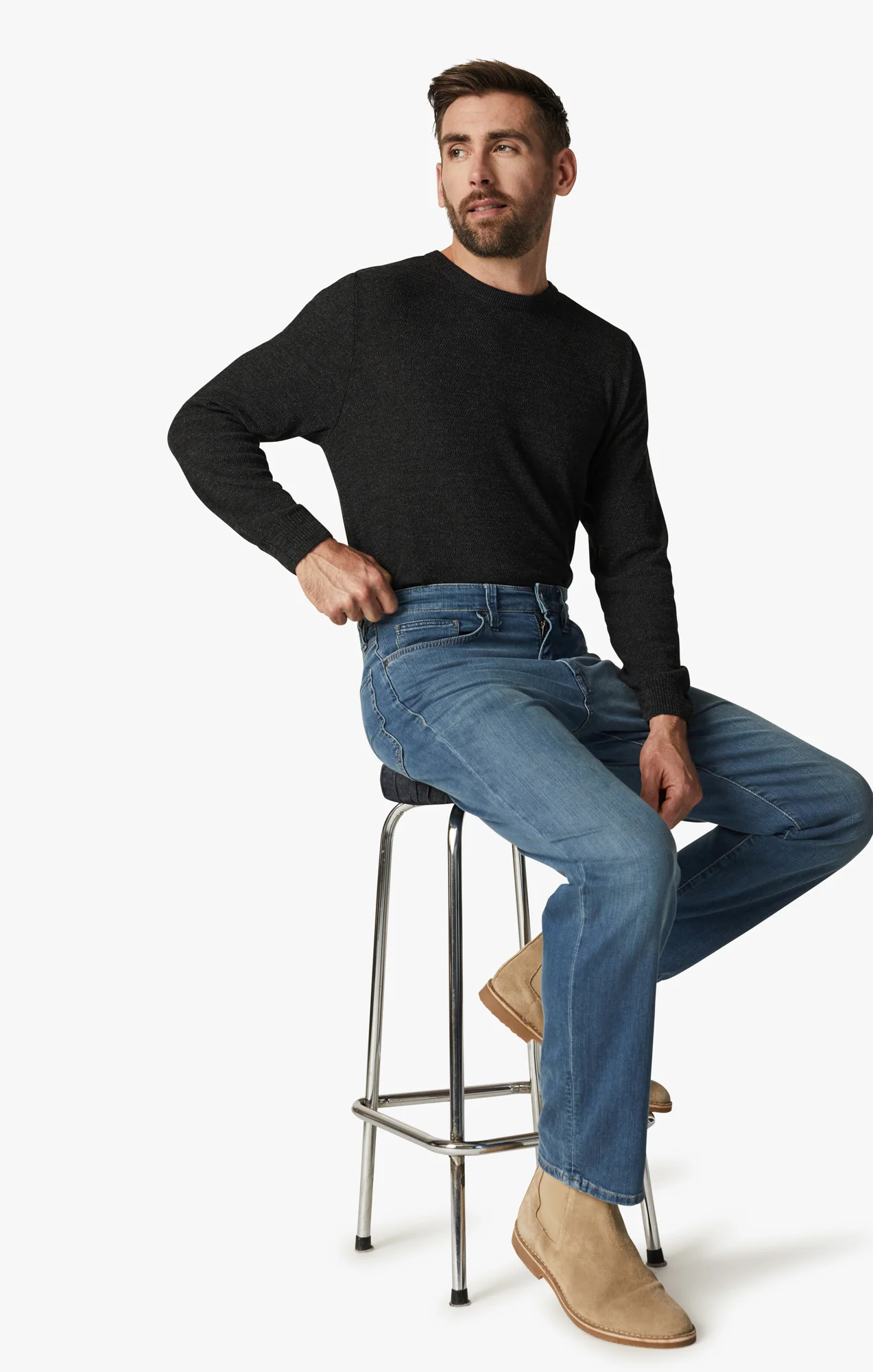 Image of Charisma Relaxed Straight Jeans In Mid Soft