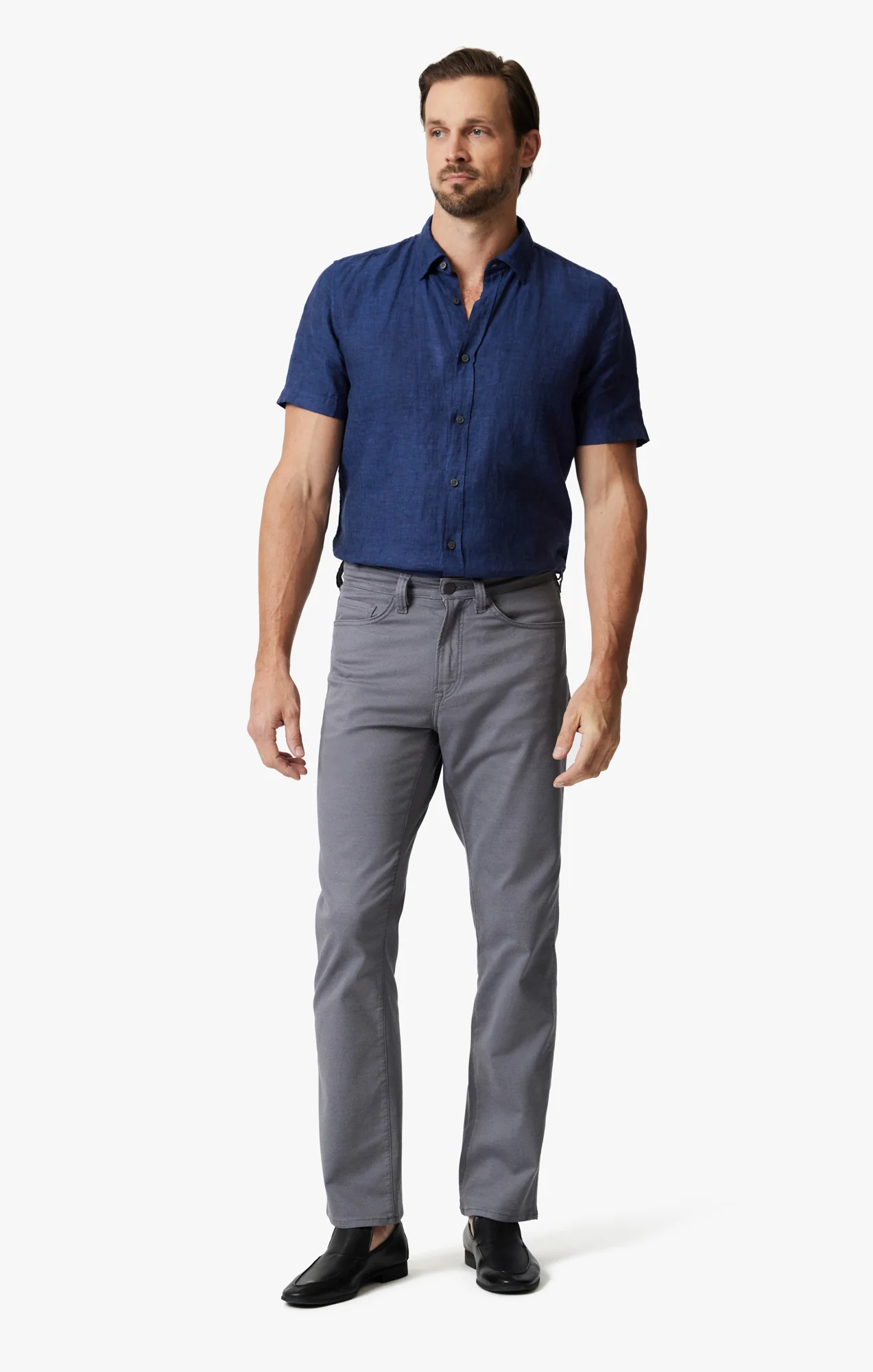 Image of Charisma Relaxed Straight Leg Pants In Stormy Coolmax