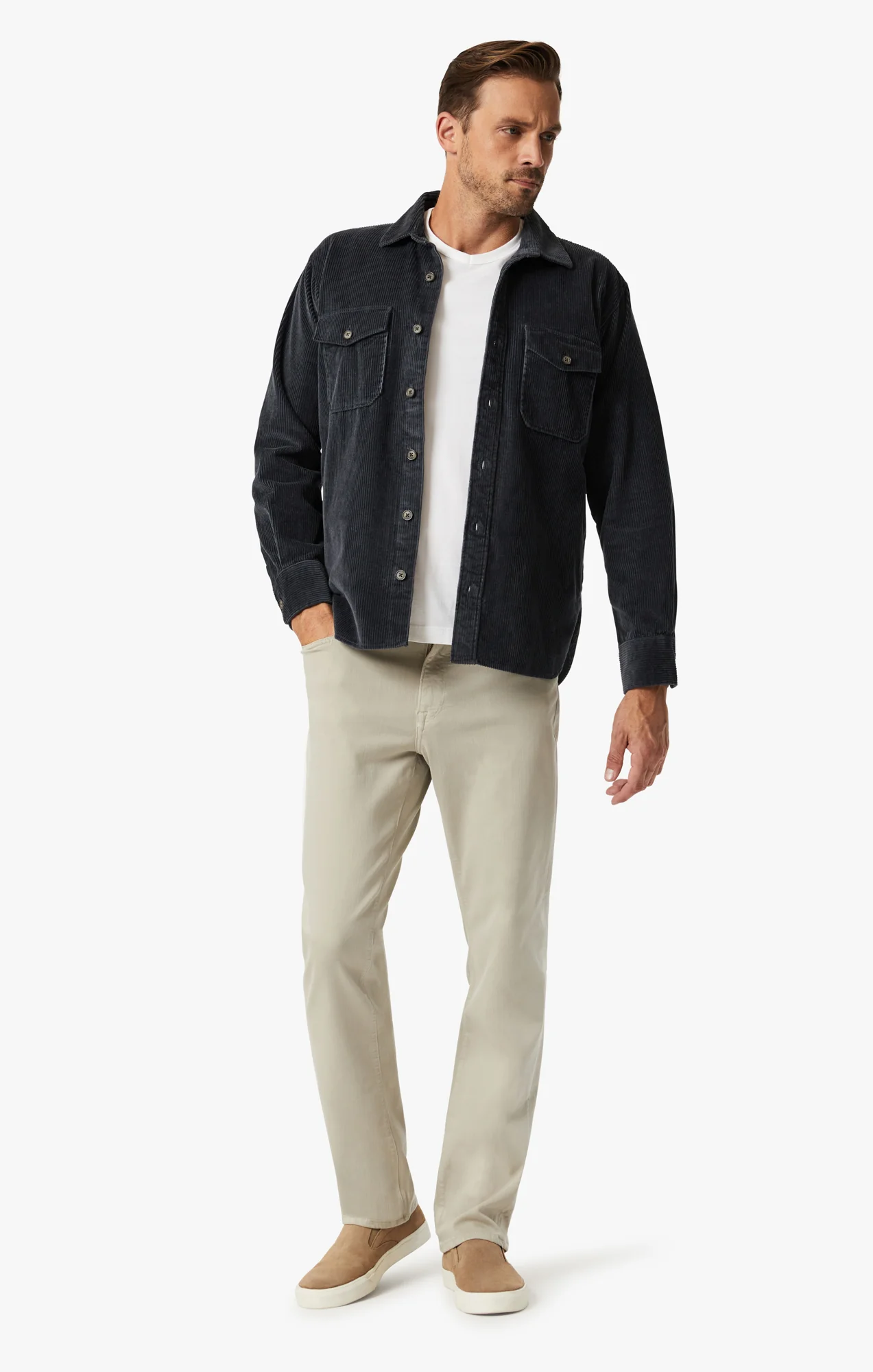 Image of Charisma Relaxed Straight Pants In Stone Comfort