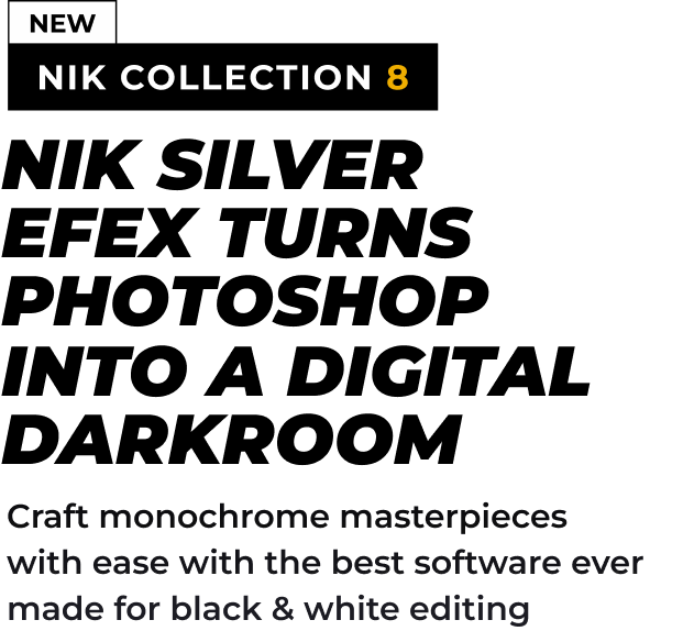 Nik Silver Efex Turns Photoshop into a DIGITAL darkroom. Craft monochrome masterpieces with ease with the best software ever made for black & white editing