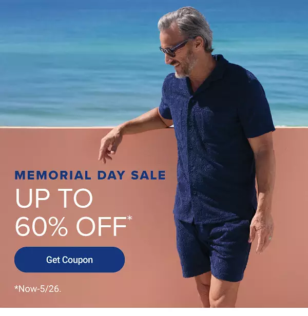 Memorial Day Sale, up to 60% off. Get coupon.