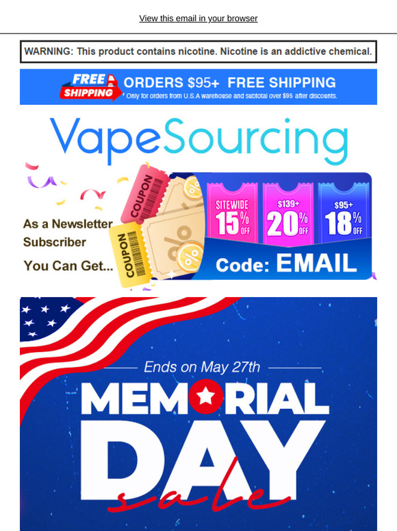 ⭐Memorial Day Sale: $99-$20, $169-$40 with Free Shipping