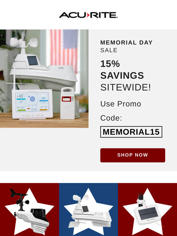 Happy Memorial Day Weekend — Save Big!