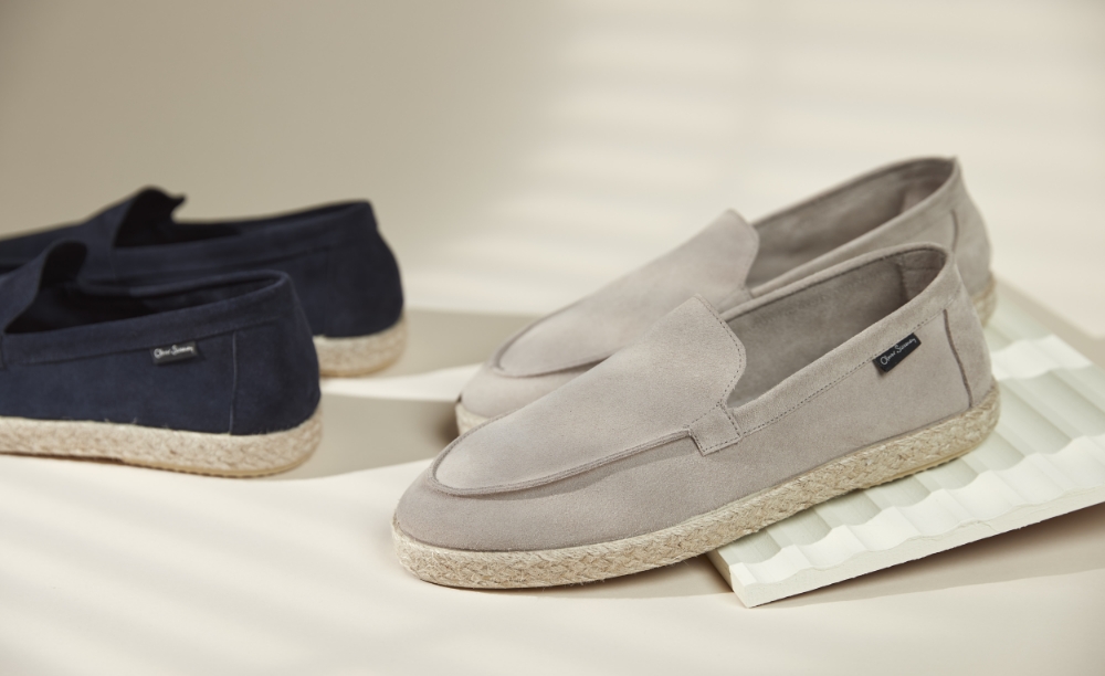 Martos espadrilles in navy and taupe