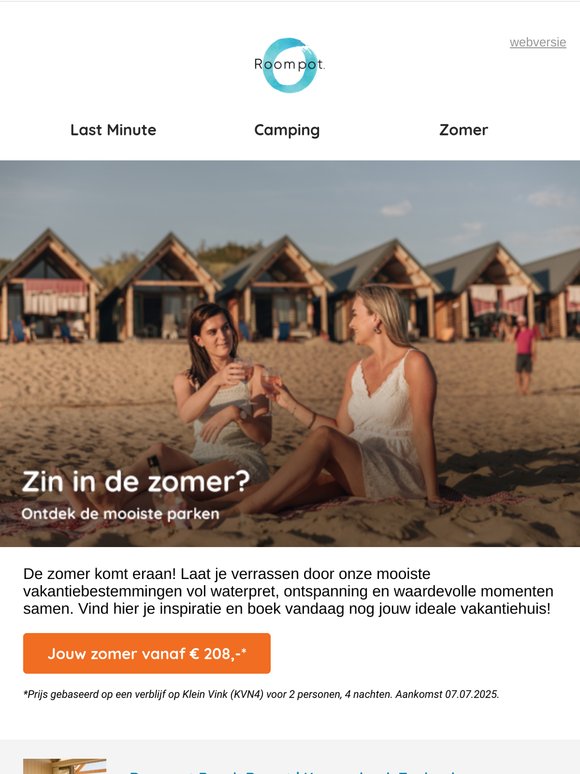 Zin in de zomer? Geniet vanaf € 208,-*