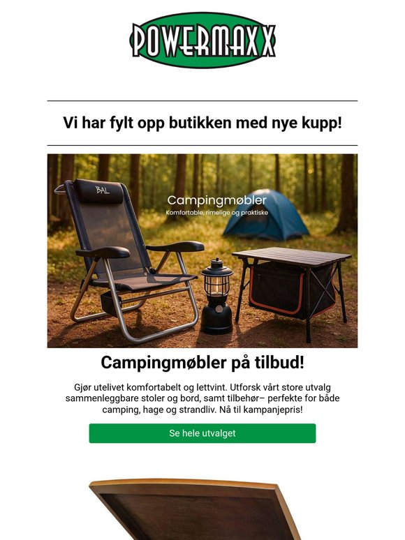 Supertilbud på utemøbler, musikkanlegg og masse mer!