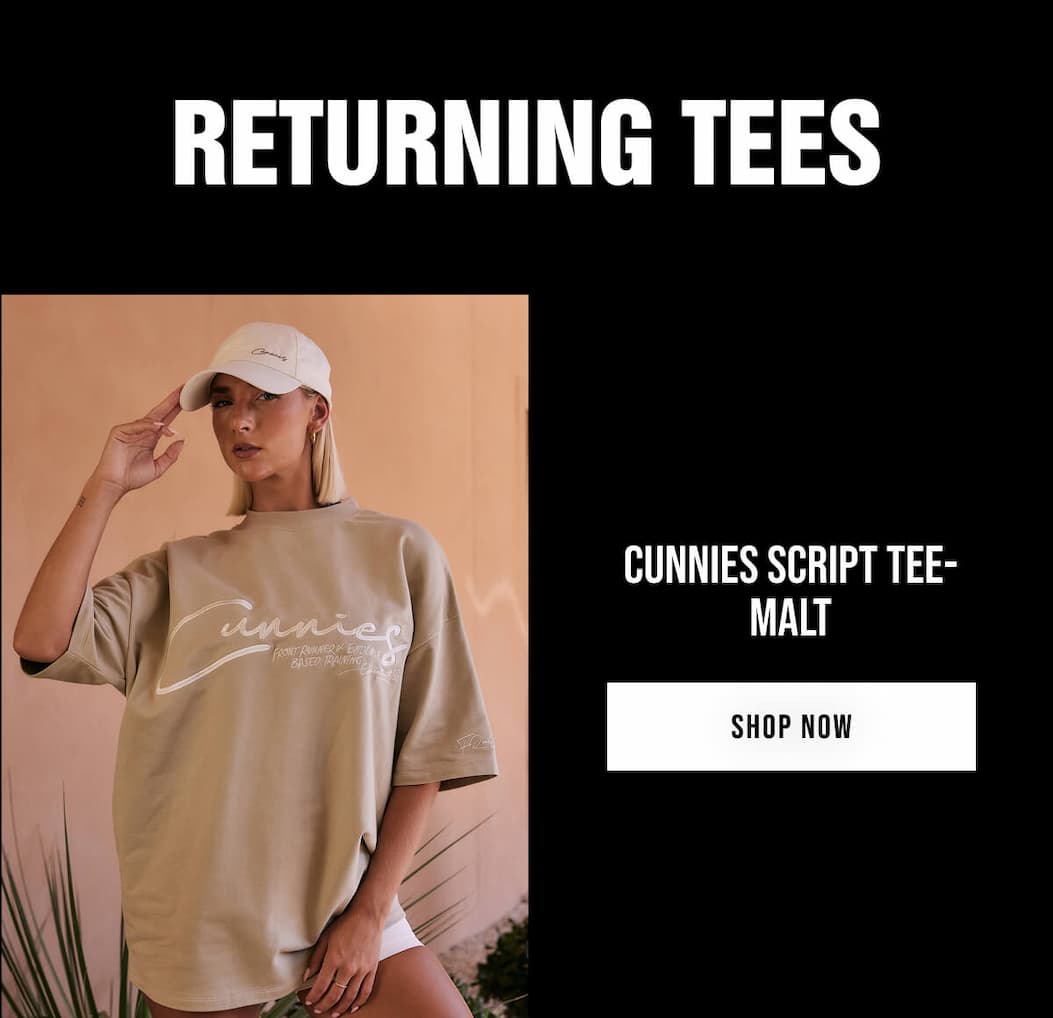 CUNNIES SCRIPT TEE - MALT | SHOP NOW