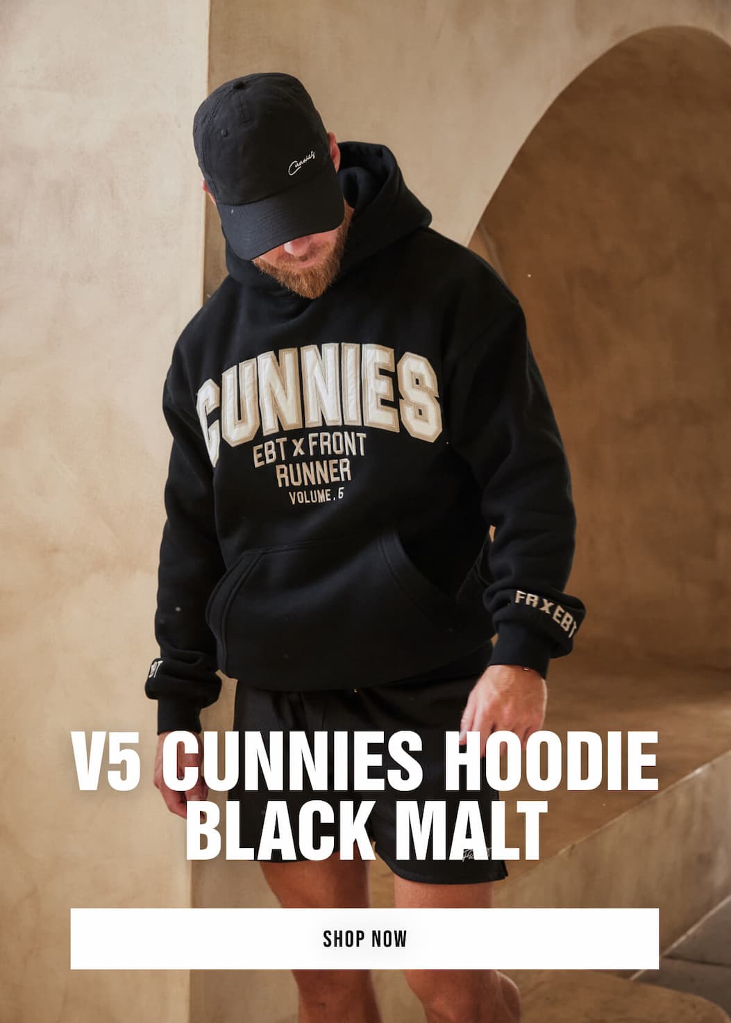V5 CUNNIES HOODIE BLACK MALT | SHOP NOW